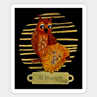 XI Strength  Tarot card Magnet